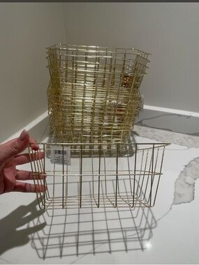 Gold Wire Storage Basket - have 8
